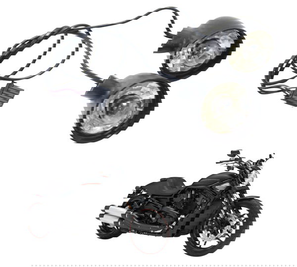 Par Piscas Traseiro S/ Lente Harley Night Rod 12-16 Original