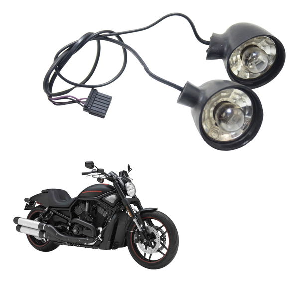 Par Piscas Traseiro S/ Lente Harley Night Rod 12-16 Original