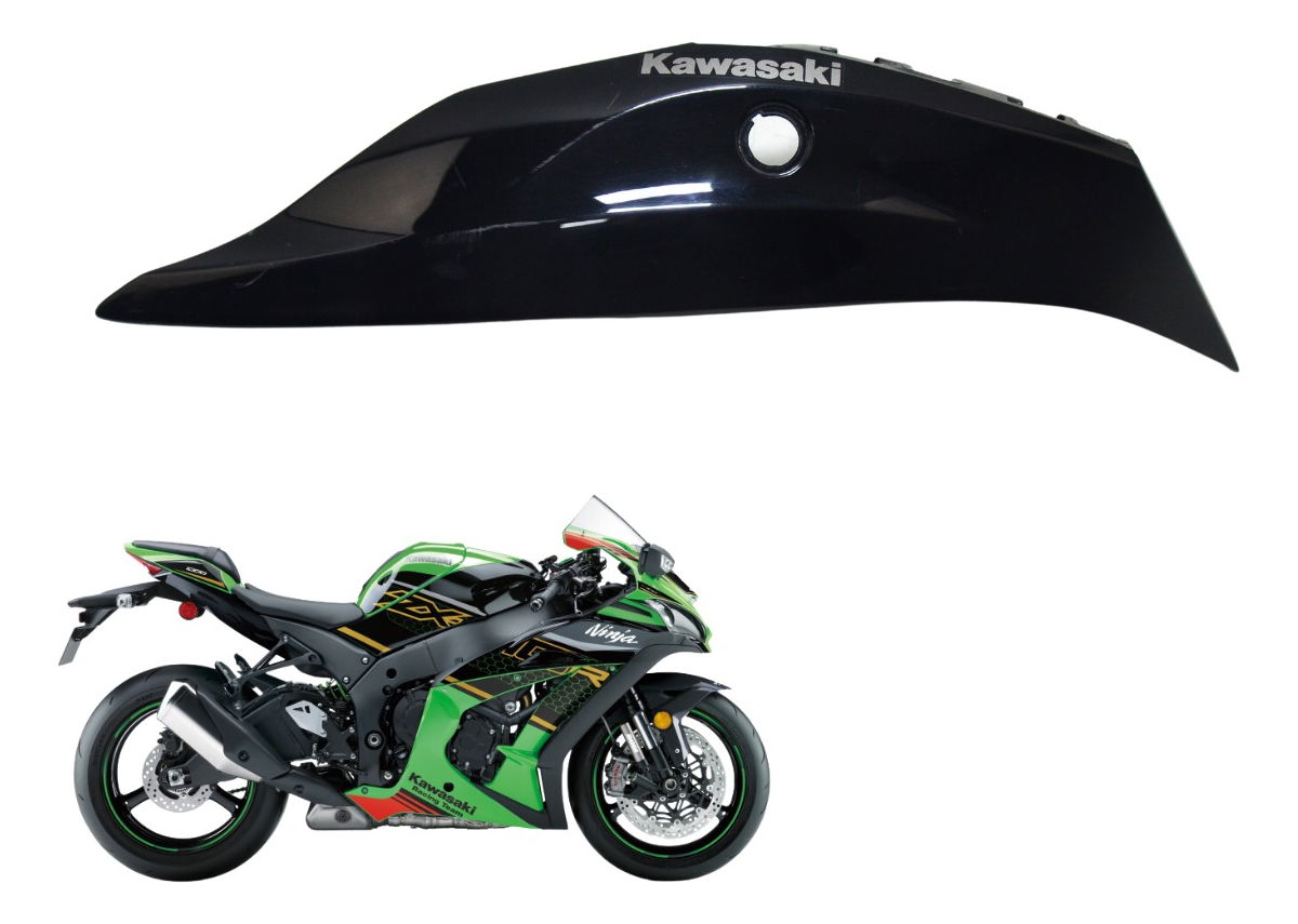 Carenagem Rabeta Esq C/ Avaria Kawasaki Zx 10r 17-22 Orig Preto