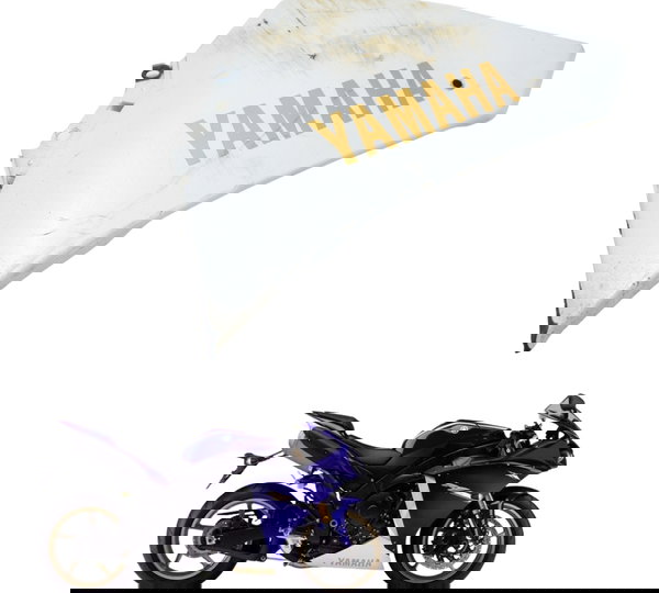 Spoiler Esquerdo C/ Detalhes Yamaha Yzf R1 09-15 Original Branco