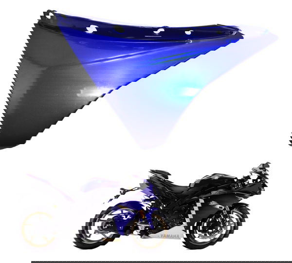 Carenagem Frontal Esq C/ Avaria Yamaha Yzf R1 09-15 Original Azul