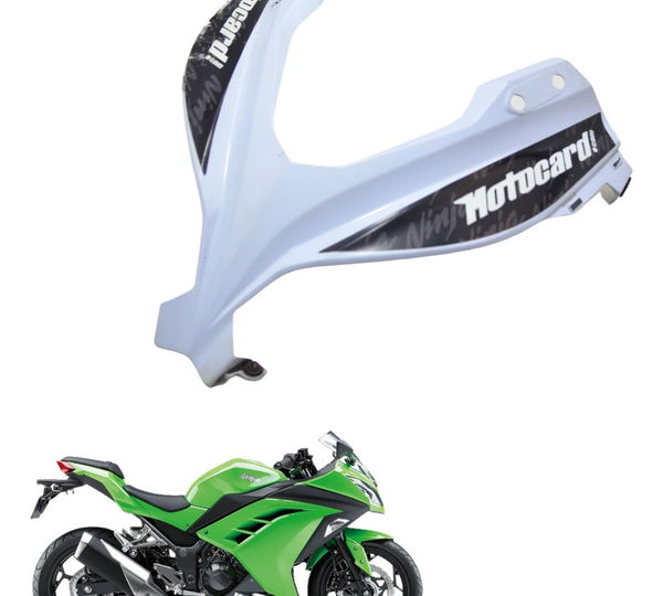 Carenagem Frontal Farol Avaria Kawasaki Ninja 300 13-18 Orig Branco
