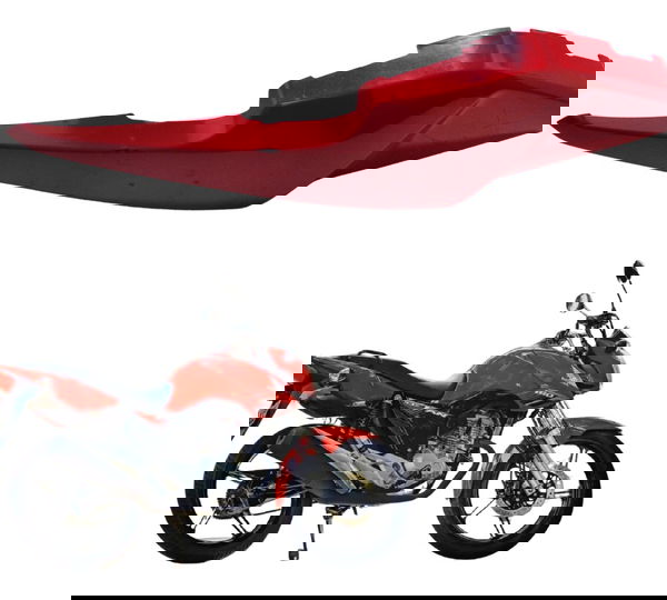 Carenagem Rabeta Esq C/ Avaria Honda Cg 160 Fan 16-19 Orig Vermelho