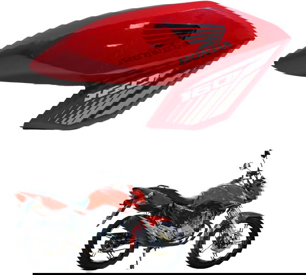 Aleta Tanque Dir C/ Detalhes Honda Cg 160 Fan 16-19 Original Vermelho