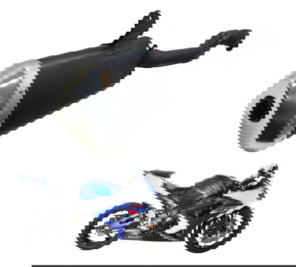 Ponteira Escape Esq Detalh Suzuki Gsx-r Srad 1000 08-10 Orig Preto