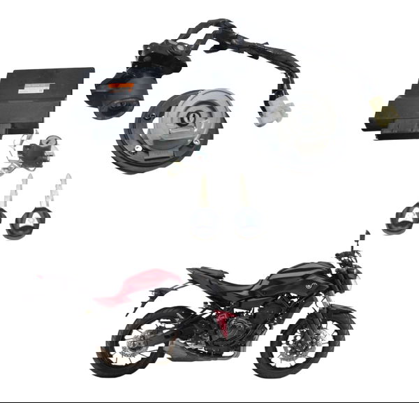 Kit Chave Ignição Modulo Ecu Yamaha Mt 07 15-18 Original