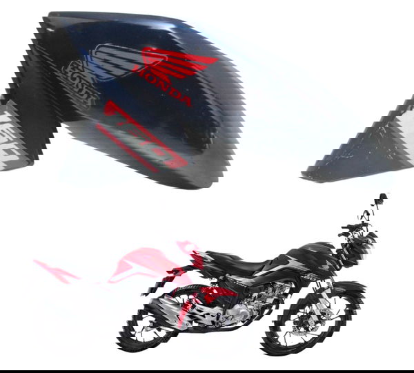 Aleta Tanque Esq C/ Avaria Honda Cg 160 Titan 18-23 Original Preto