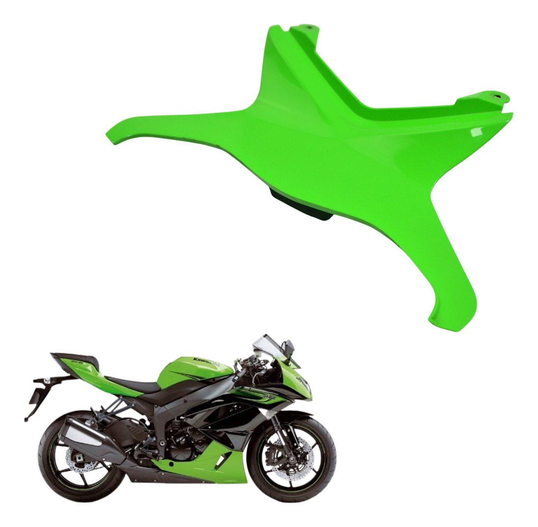 Carenagem Rabeta Central Kawasaki Zx 6r 08-12 Original Verde-limão