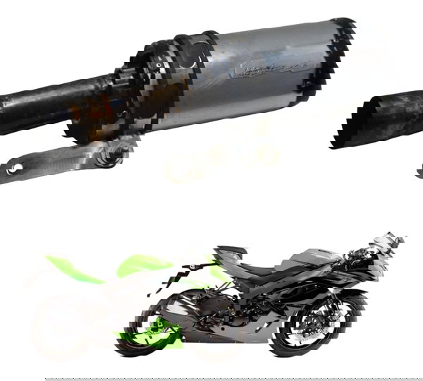 Ponteira Escape C/ Detalhes Kawasaki Zx 6r 08-12