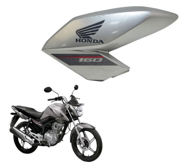 Aleta Tanque Esq C/ Detalhes Honda Cg 160 Fan 16-22 Original Cinza