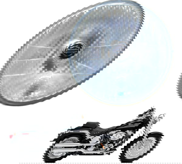 Farol 7 Polegadas Harley Softail Fat Boy 07-11 Original Esquerdo