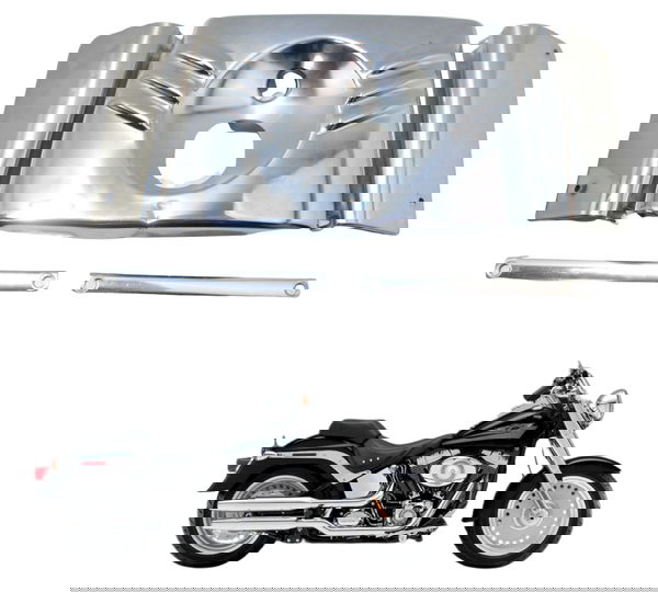 Acabamento Farol C/ Detalh Harley Softail Fat Boy 07-11 Orig