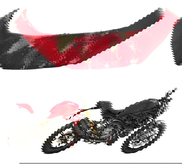 Acabamento Radiador Infer Avaria Ducati Monster 1200 S 17-21 Vermelho