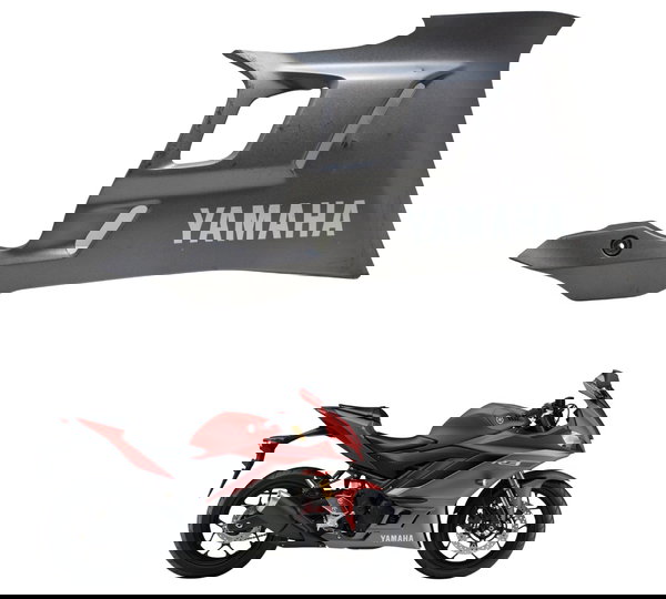 Spoiler Direito C/ Detalhes Yamaha Yzf R3 20-23 Original Preto