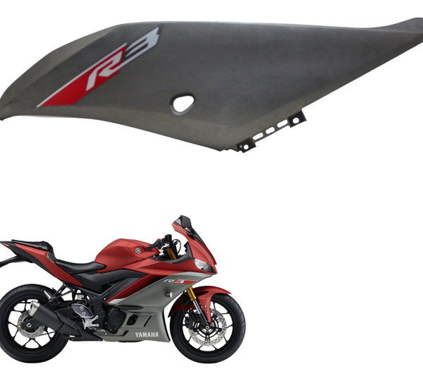 Carenagem Lateral Esq C/ Detalhes Yamaha Yzf R3 20-23 Orig Preto