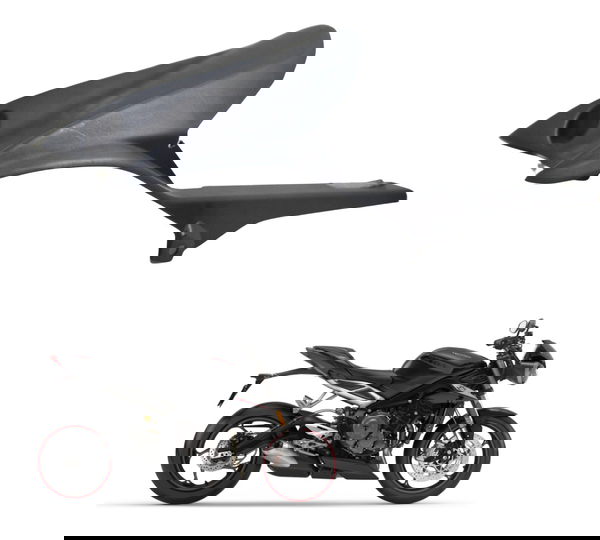 Capa Corrente C/ Avaria Triumph Street Triple 765 Rs 18-23 Preto