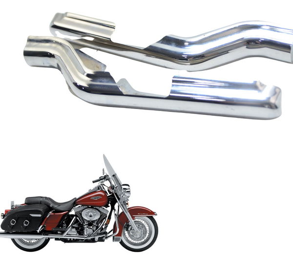 Par Capa Escape C/ Detalhes Harley Road King 1450 04-05 Orig