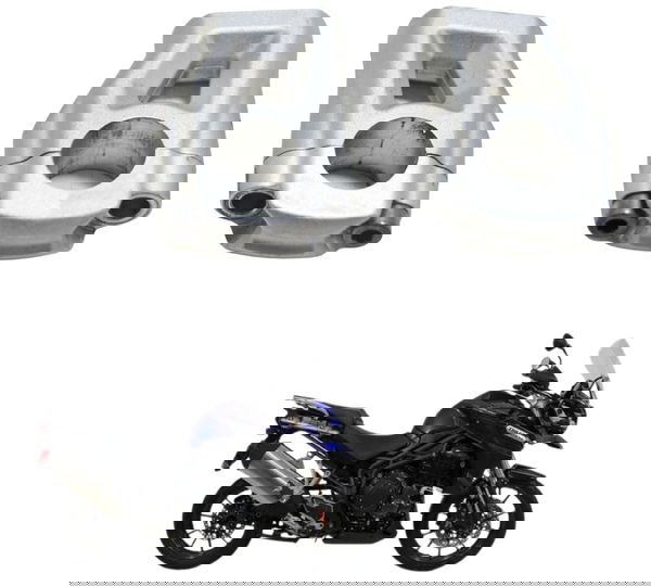 Par Riser Guidão Triumph Tiger 1200 12-17 Ex Original Prata