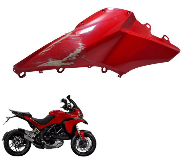 Carenagem Tanque Esq Avaria Ducati Multistrada 1200 S 10-14 Vermelho