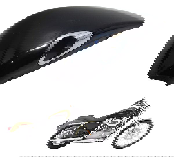 Carenagem Lateral Direita Harley Xl 883 Custom 2007 Original Preto