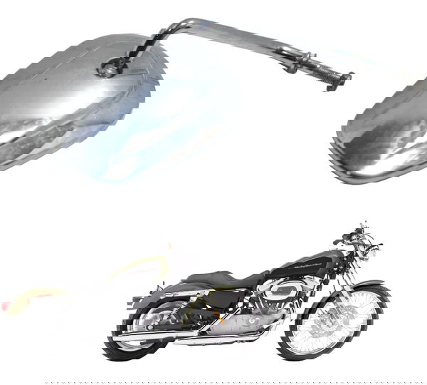 Espelho Direito C/ Avaria Harley Xl 883 Custom 2007 Original