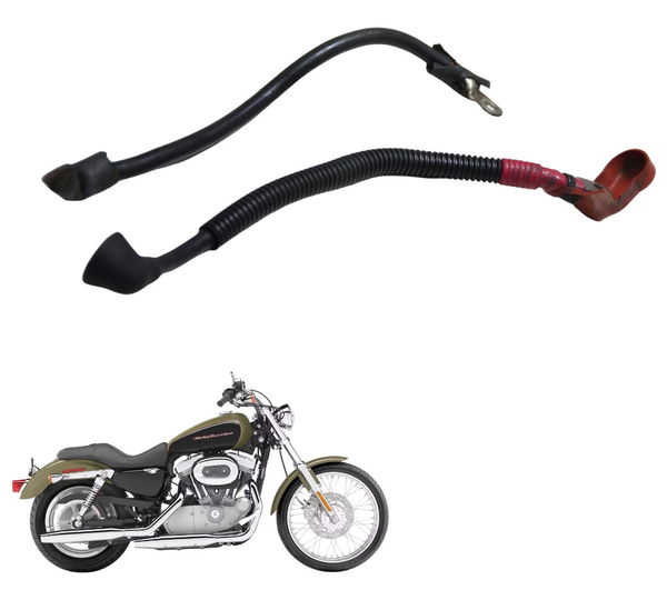 Cabo Bateria +/- Harley Xl 883 Custom 2007 Original