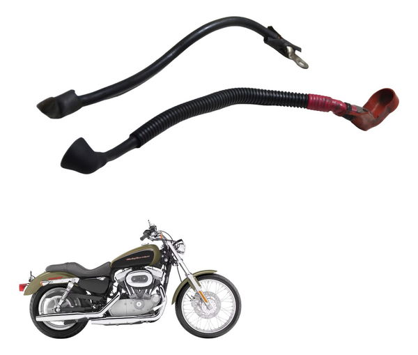 Cabo Bateria +/- Harley Xl 883 Custom 2007 Original