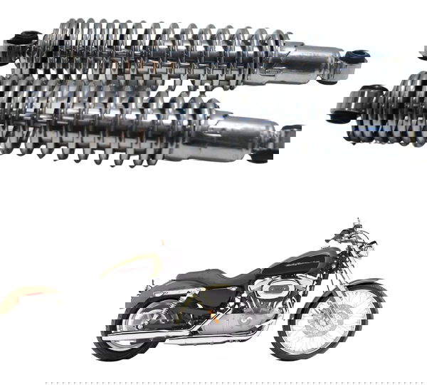 Par Amortecedor Traseiro Harley Xl 883 Custom 2007 Original