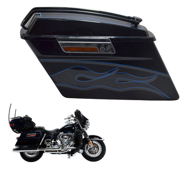 Alforge Esq C/ Detalhe Harley Electra Touring 08-13 Original Preto Com Detalhes