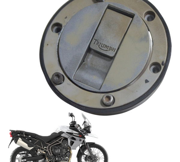 Tampa Tanque Triumph Tiger 800 Xca 2016 Original Prateado