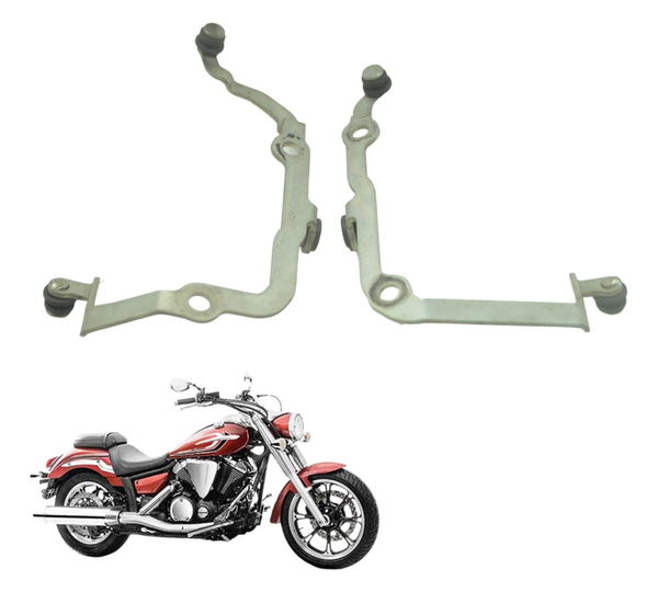 Par Suporte Paralama Dianteiro Yamaha Xvs 950 Midnight 09-16 Cinza