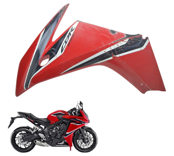 Carenagem Lateral Esquerd C/ Avaria Honda Cbr 650f 2019 Orig Vermelho