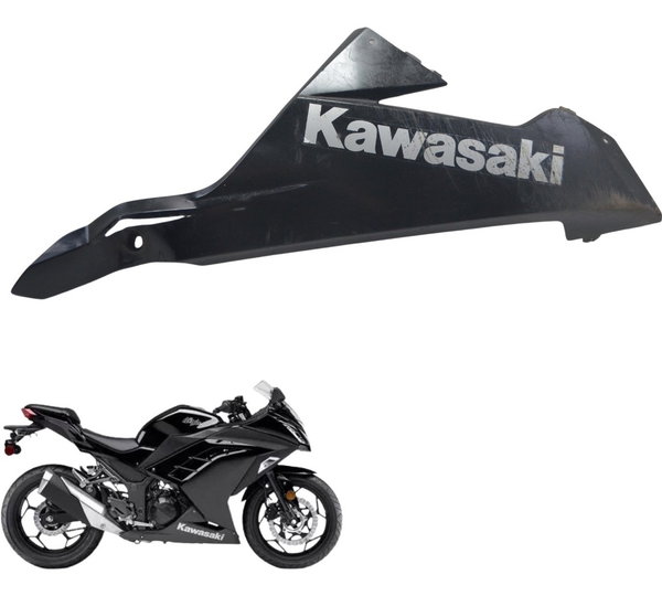 Spoiler Direito C/ Avaria Kawasaki Ninja 300 13-18 Original Preto