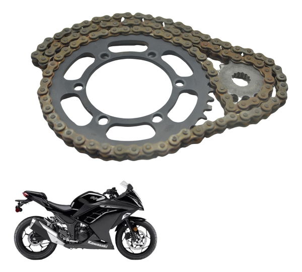Kit Relação Kawasaki Ninja 300 13-18 Original Prateado