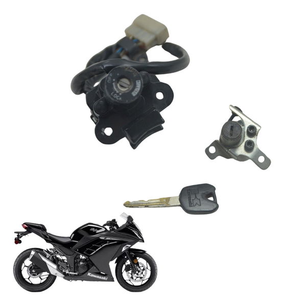 Chave Ignição C/ Trava Kawasaki Ninja 300 13-18 Original