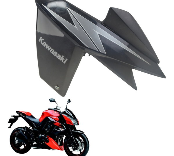 Carenagem Lateral Esq C/ Avaria Kawasaki Z 1000 10-14 Orig Preto