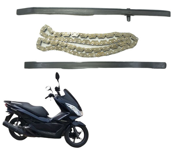 Kit Guia Tensor Corrente Comand Honda Pcx 150 16-18 Original