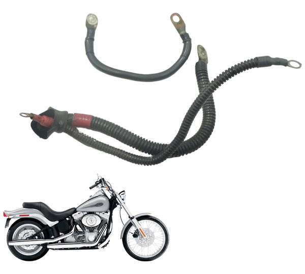 Cabo Bateria +/- Harley Softail Fx 1450 04-05 Original