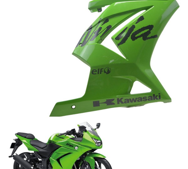 Carenagem Direita C/ Detalhe Kawasaki Ninja 250 R 08-12 Orig Verde
