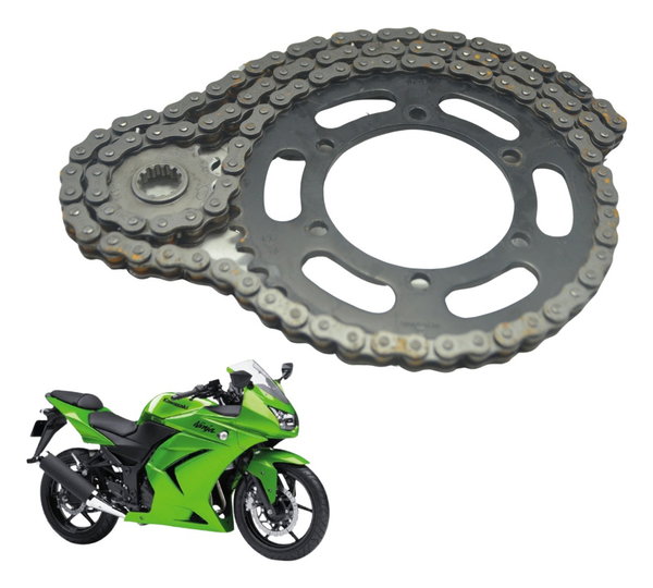 Kit Relação Kawasaki Ninja 250 R 08-12 Original Prateado