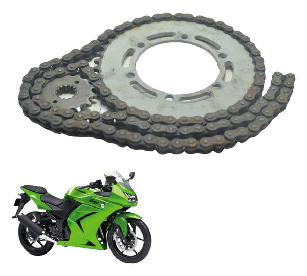 Kit Relação Kawasaki Ninja 250 R 08-12 Original Prateado