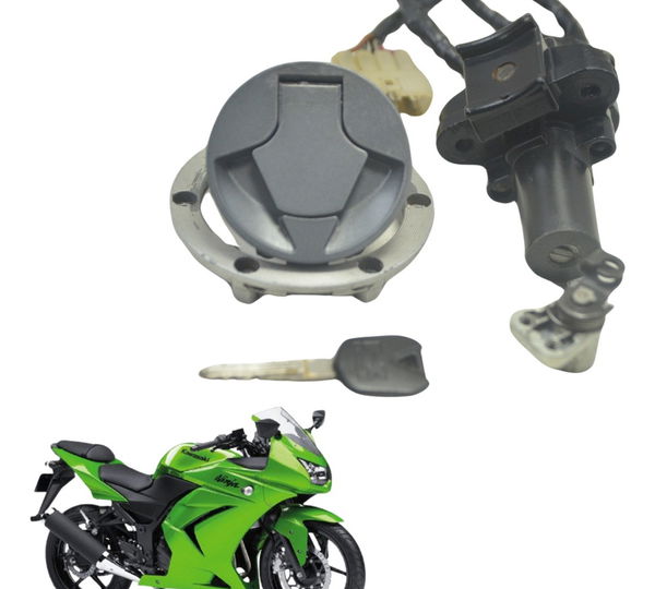 Kit Chave Ignição C/ Avaria Kawasaki Ninja 250 R 08-12 Orig