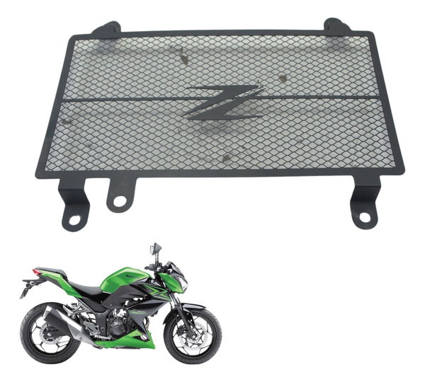 Grade Proteção Radiador Kawasaki Z 300 13-18 Original Preto