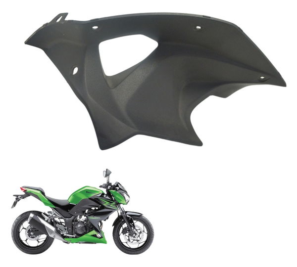 Acabamento Interno Tanque Direito Kawasaki Z 300 13-18 Orig Preto
