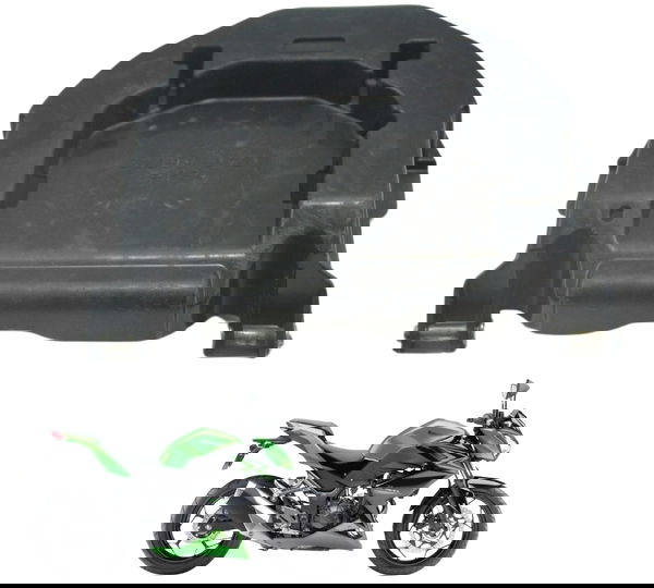 Acabamento Caixa Ferramentas Kawasaki Z 300 13-18 Original Preto