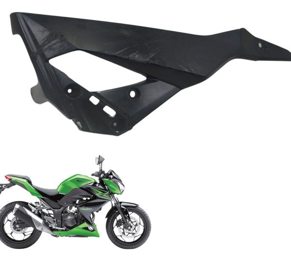 Spoiler Direito C Det Kawasaki Z 300 13-18 Original Preto