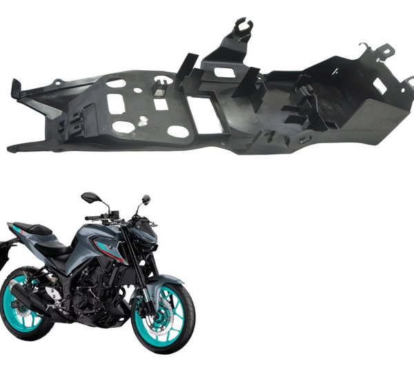 Caixa Bateria C/ Detalhes Yamaha Mt 03 20-24 Original  Preto