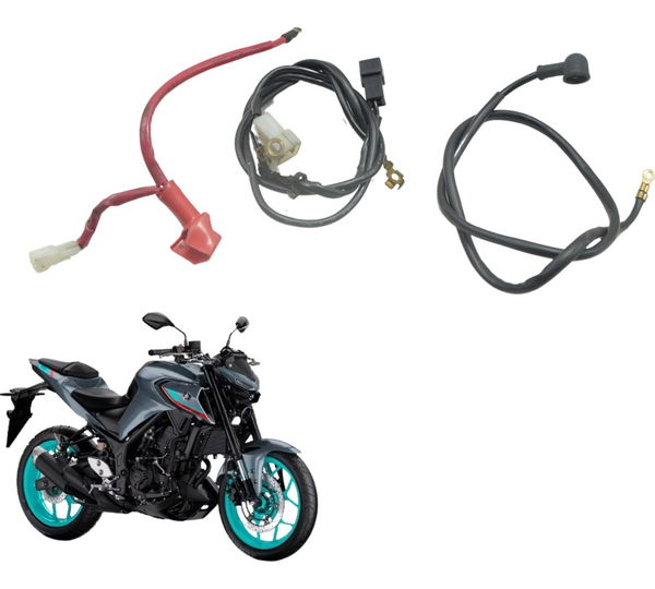 Cabo +/- Bateria Yamaha Mt 03 20-24 Original  Preto