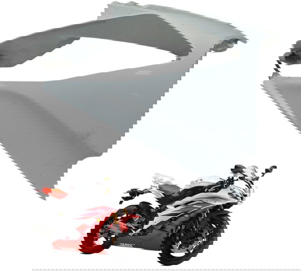 Carenagem Farol Direita C/ Avaria Yamaha Yzf R6 06-12 Orig Branco