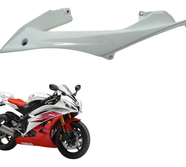 Carenagem Lateral Esquerda Yamaha Yzf R6 06-12 Original Branco